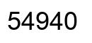 Number 54940 black image