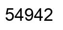 Number 54942 black image