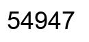 Number 54947 black image