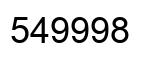 Number 549998 black image