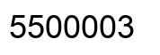 Number 5500003 black image