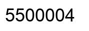 Number 5500004 black image