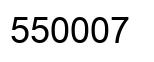 Number 550007 black image