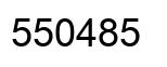 Number 550485 black image