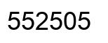 Number 552505 black image