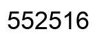 Number 552516 black image