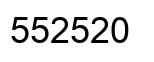 Number 552520 black image
