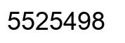 Number 5525498 black image