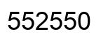 Number 552550 black image