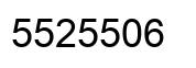 Number 5525506 black image