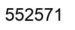 Number 552571 black image