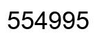 Number 554995 black image