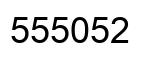 Number 555052 black image