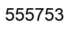 Number 555753 black image