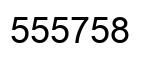 Number 555758 black image