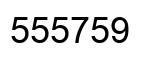 Number 555759 black image