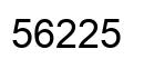 Number 56225 black image
