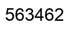 Number 563462 black image
