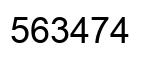 Number 563474 black image