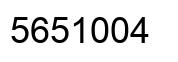 Number 5651004 black image