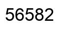 Number 56582 black image