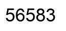 Number 56583 black image