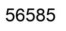 Number 56585 black image