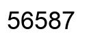 Number 56587 black image