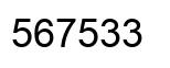 Number 567533 black image