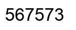 Number 567573 black image