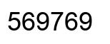 Number 569769 black image
