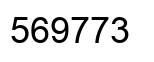 Number 569773 black image