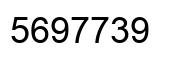 Número 5697739 imagen negro