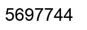 Número 5697744 imagen negro