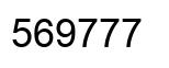 Number 569777 black image