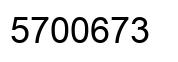 Number 5700673 black image