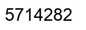 Number 5714282 black image