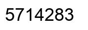 Number 5714283 black image
