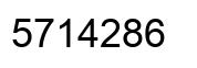 Number 5714286 black image