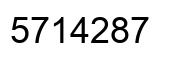 Number 5714287 black image