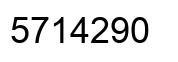 Number 5714290 black image