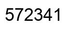 Number 572341 black image