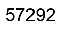 Number 57292 black image