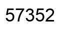 Number 57352 black image