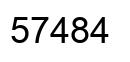 Number 57484 black image
