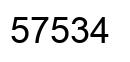 Number 57534 black image