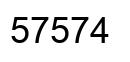 Number 57574 black image