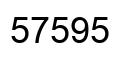 Number 57595 black image