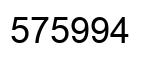 Number 575994 black image