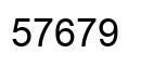 Number 57679 black image